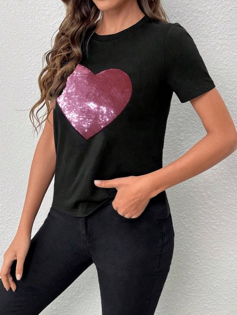 Graphic Sequin T Shirts