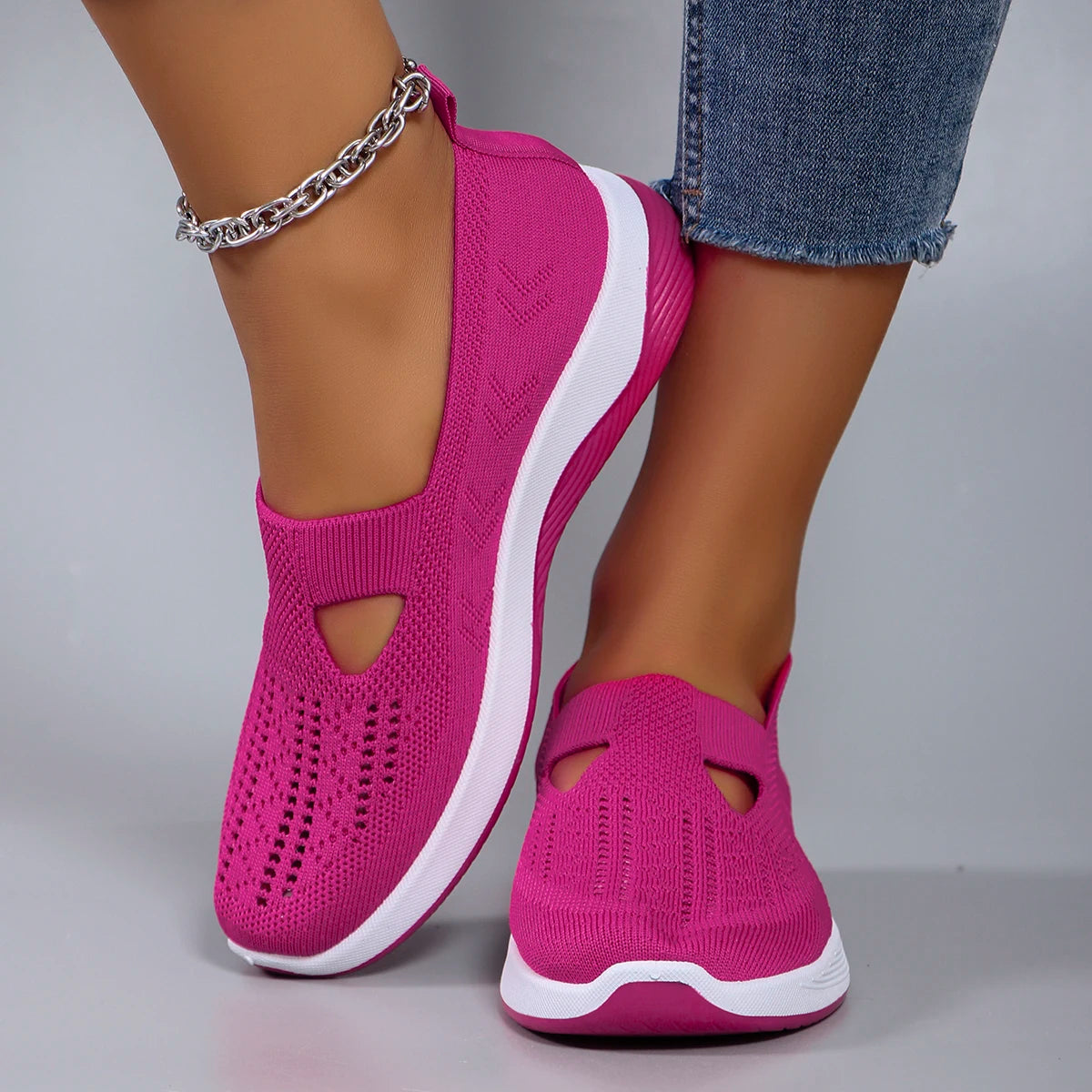Breathable Mesh Mary Jane Style Sneakers