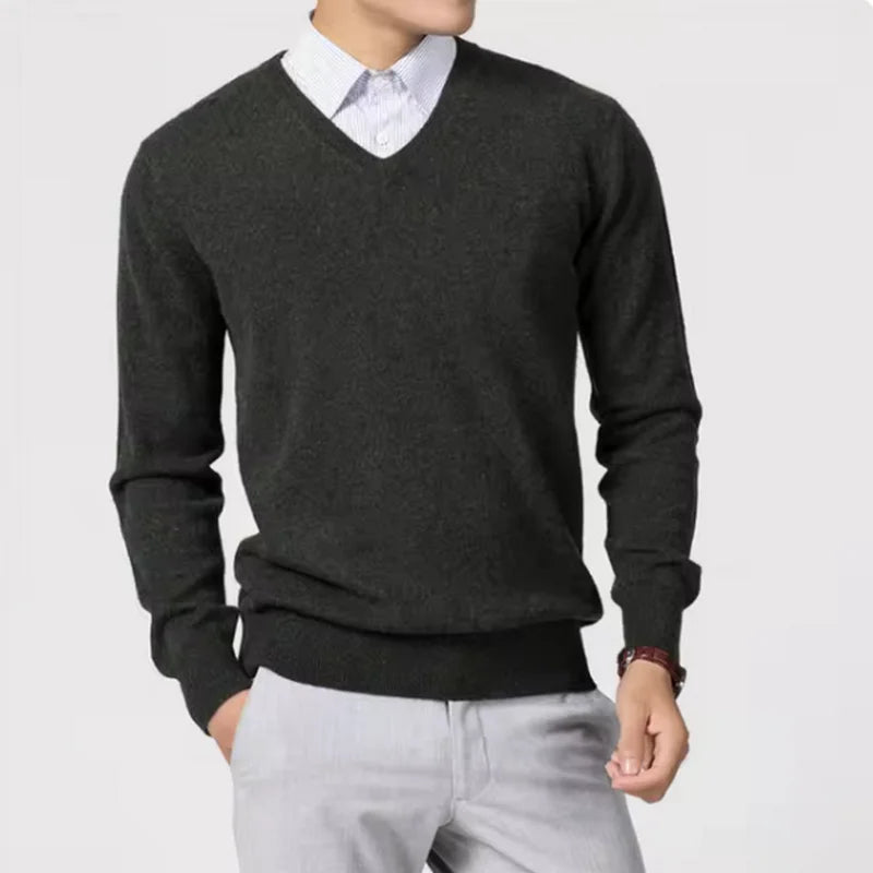 Classic Pullover V-Neck Sweater