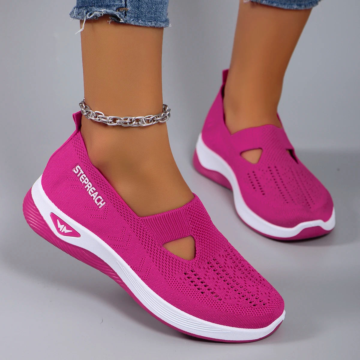 Breathable Mesh Mary Jane Style Sneakers