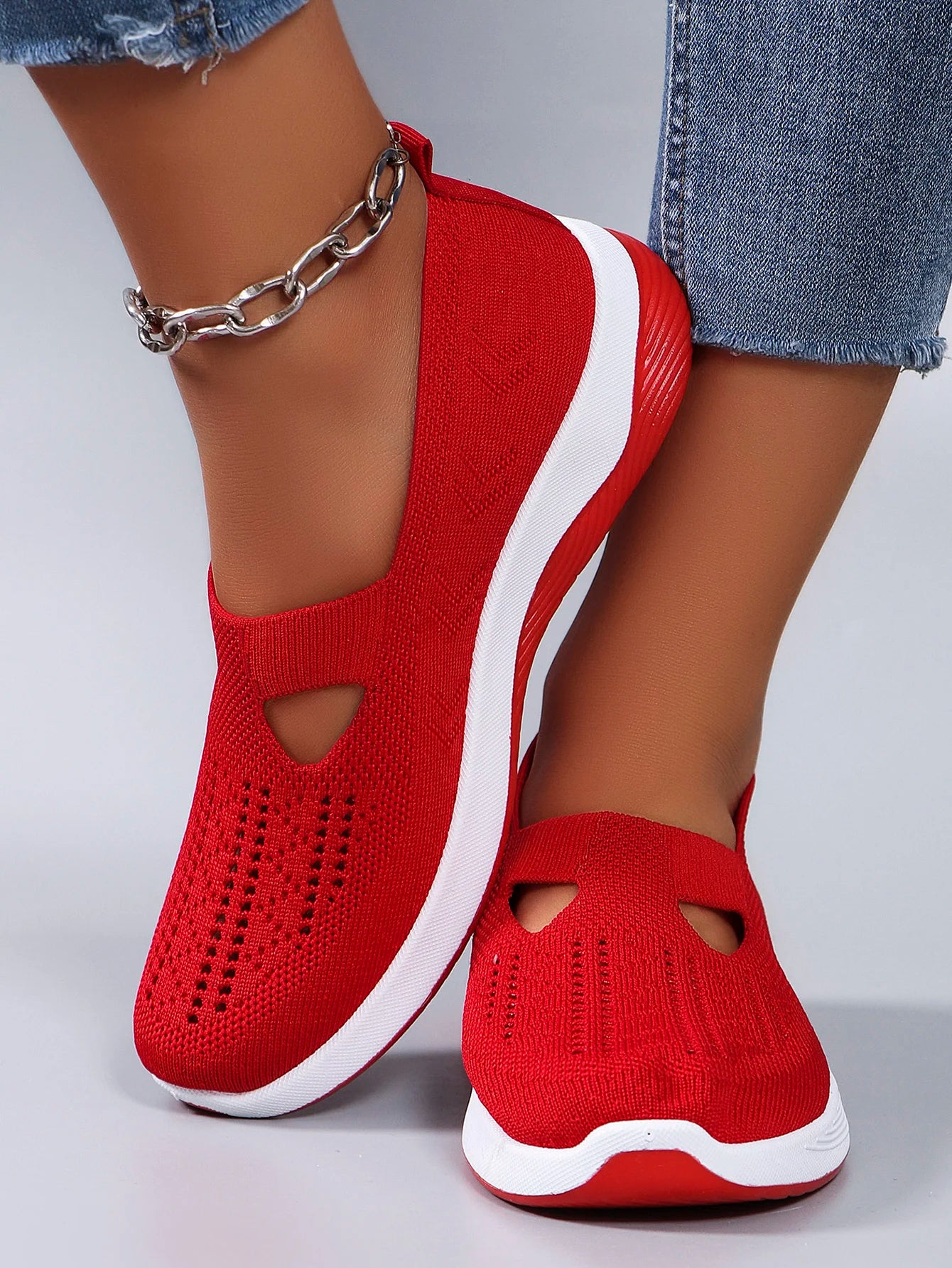 Breathable Mesh Mary Jane Style Sneakers