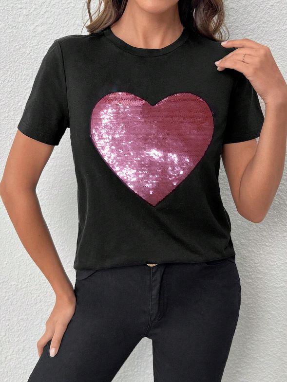 Graphic Sequin T Shirts