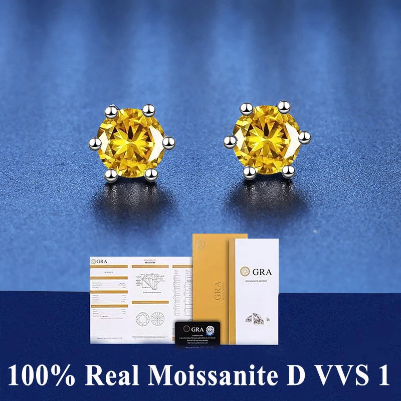 Moissanite Stud Earrings For Women