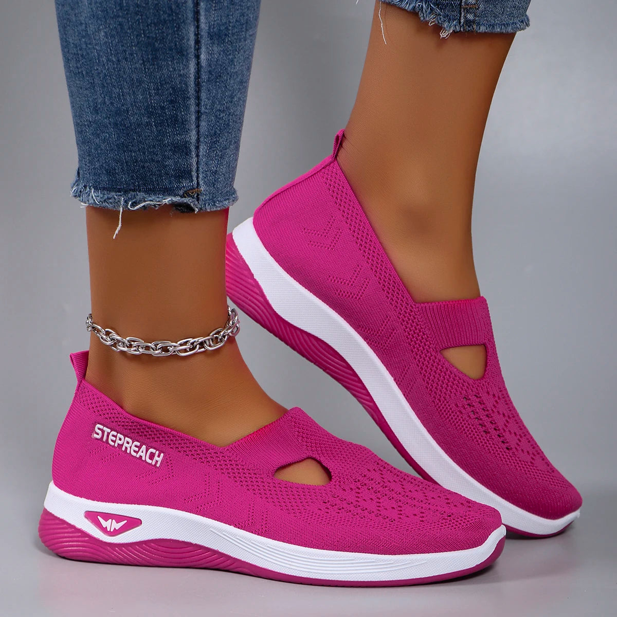 Breathable Mesh Mary Jane Style Sneakers