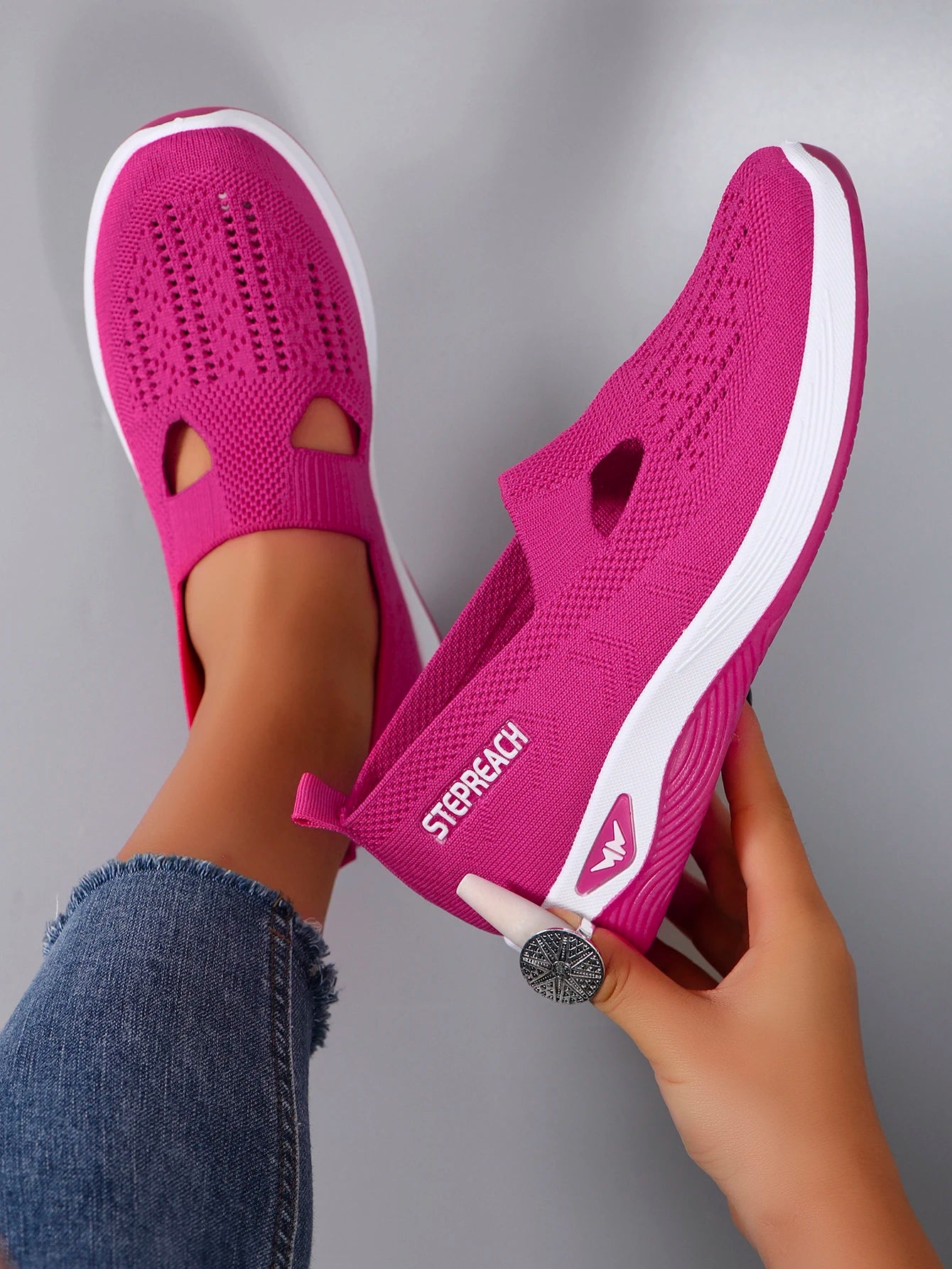 Breathable Mesh Mary Jane Style Sneakers