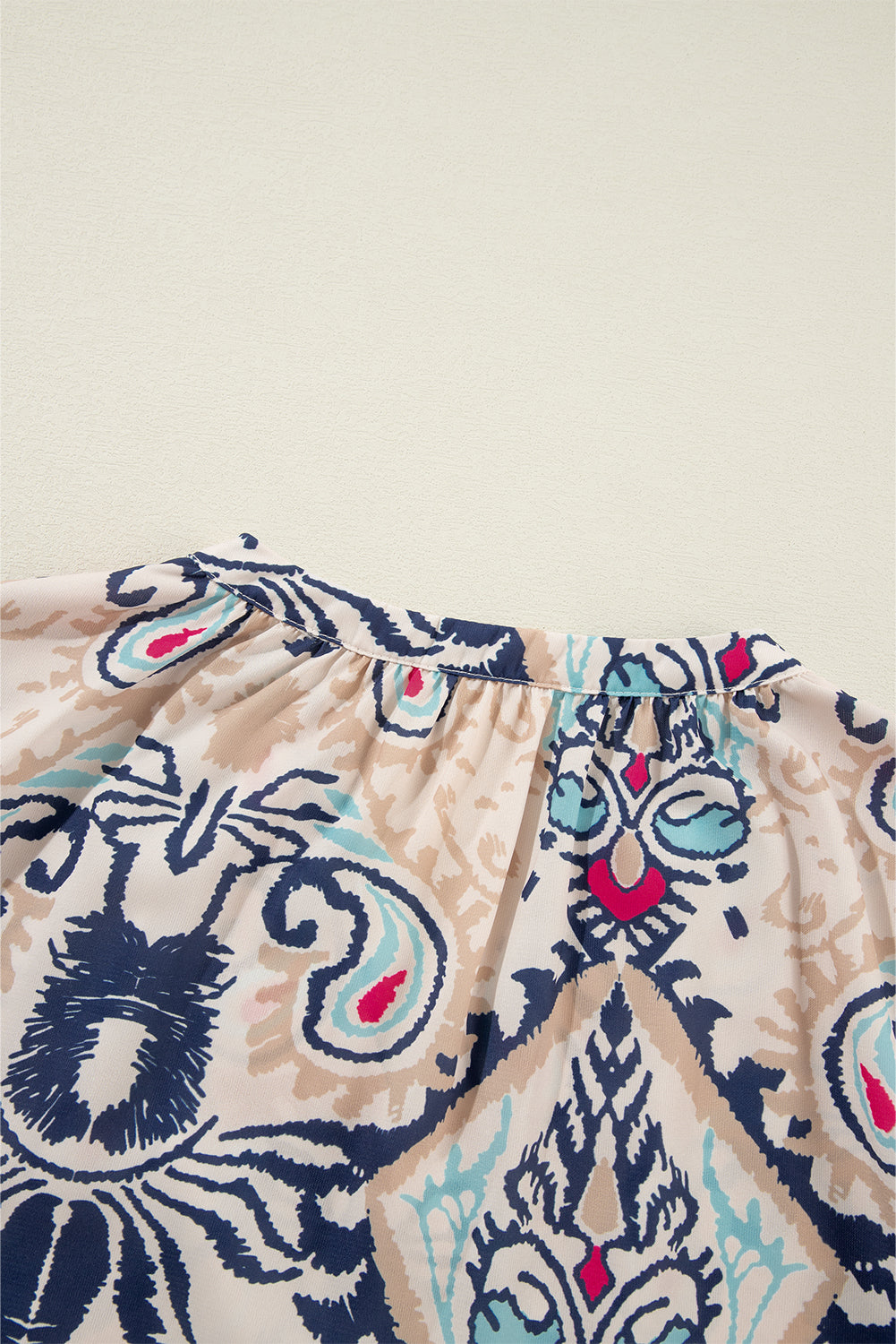 Boho V Neck Half Sleeve Blouse