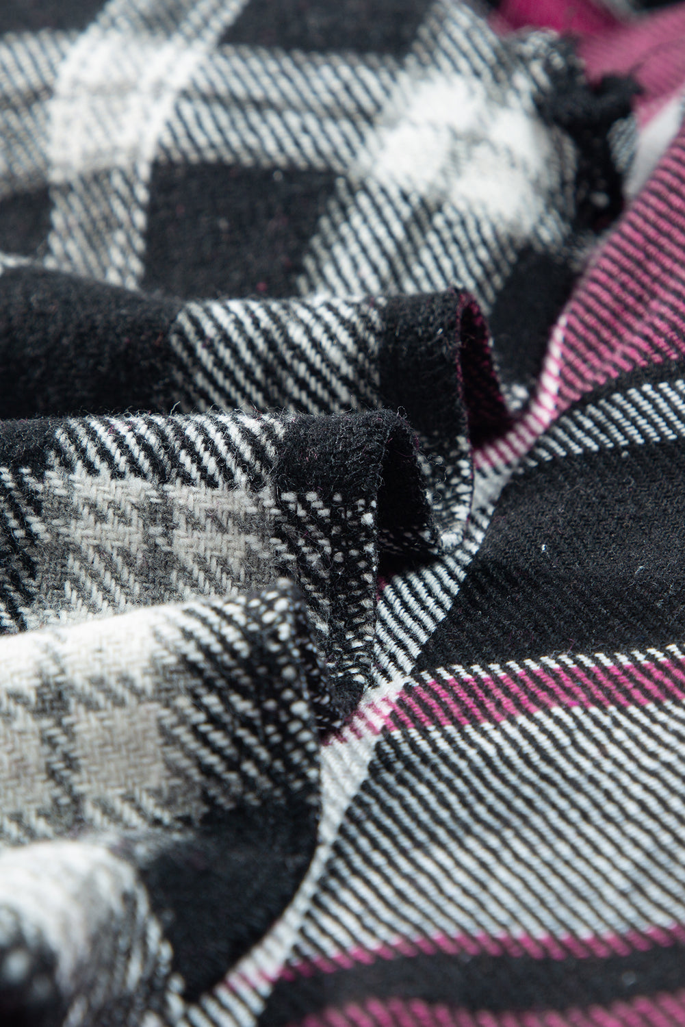 Black Plaid Colorblock Shacket