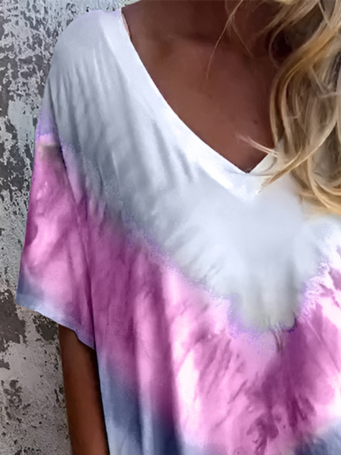 Tie-Dye Short Sleeve Lounge Maxi Dress
