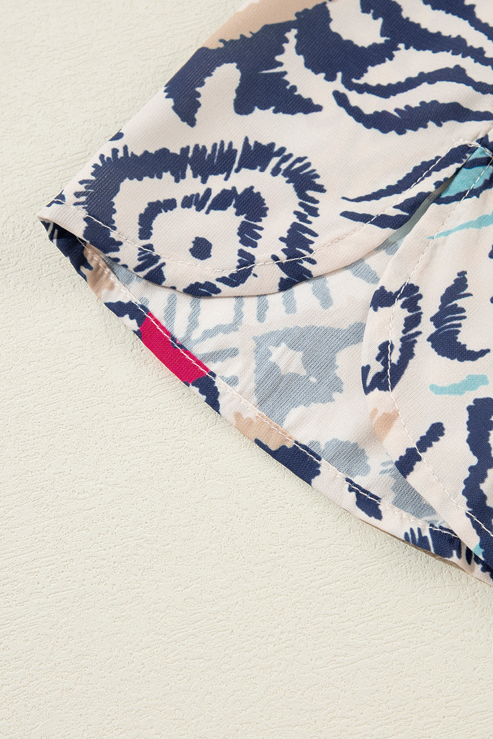 Boho V Neck Half Sleeve Blouse