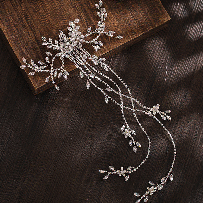 Beaded Floral Bridal Comb