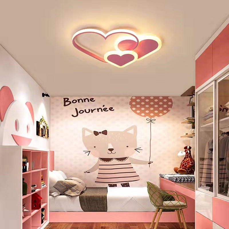 Pink Hearts Ceiling Lamp