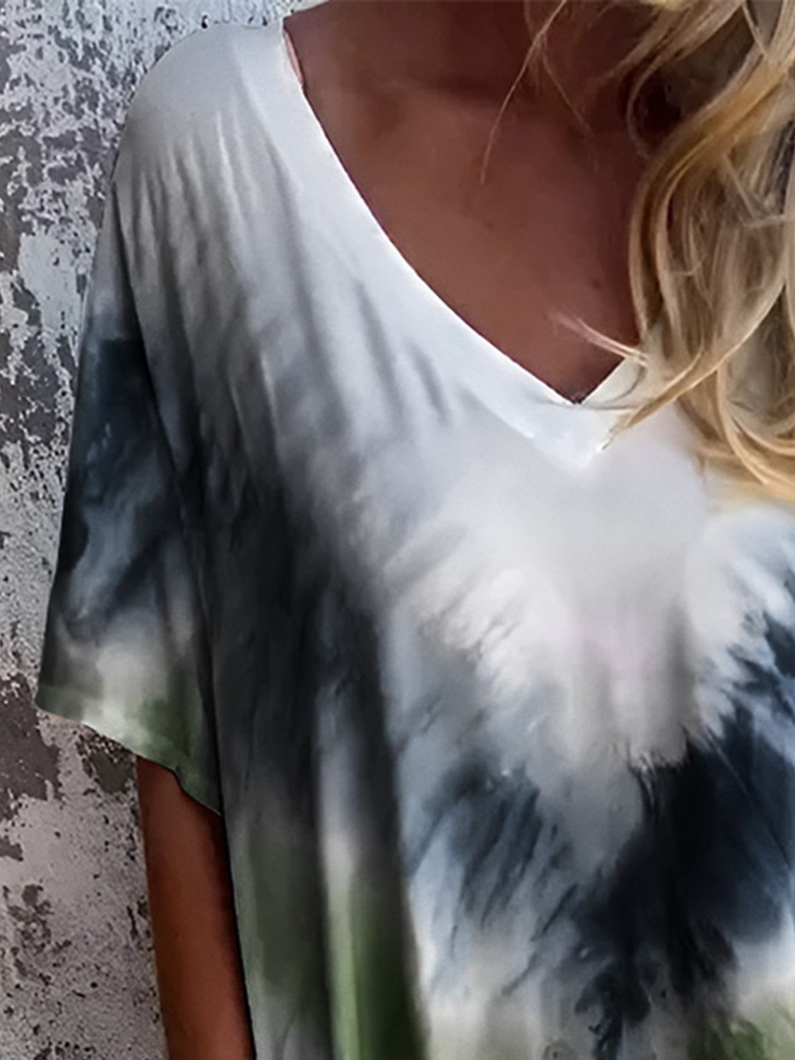 Tie-Dye Short Sleeve Lounge Maxi Dress