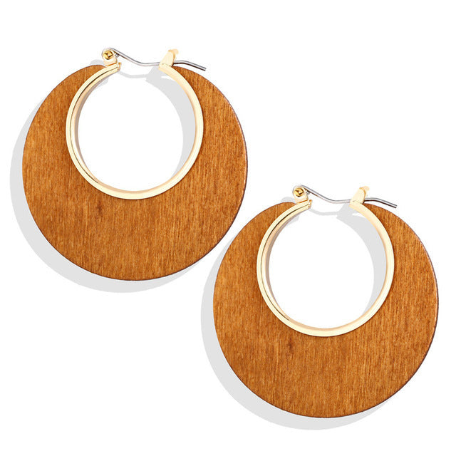 Retro Wood Earrings
