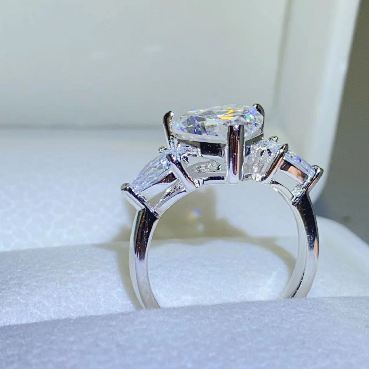 Moissanite Heart Ring