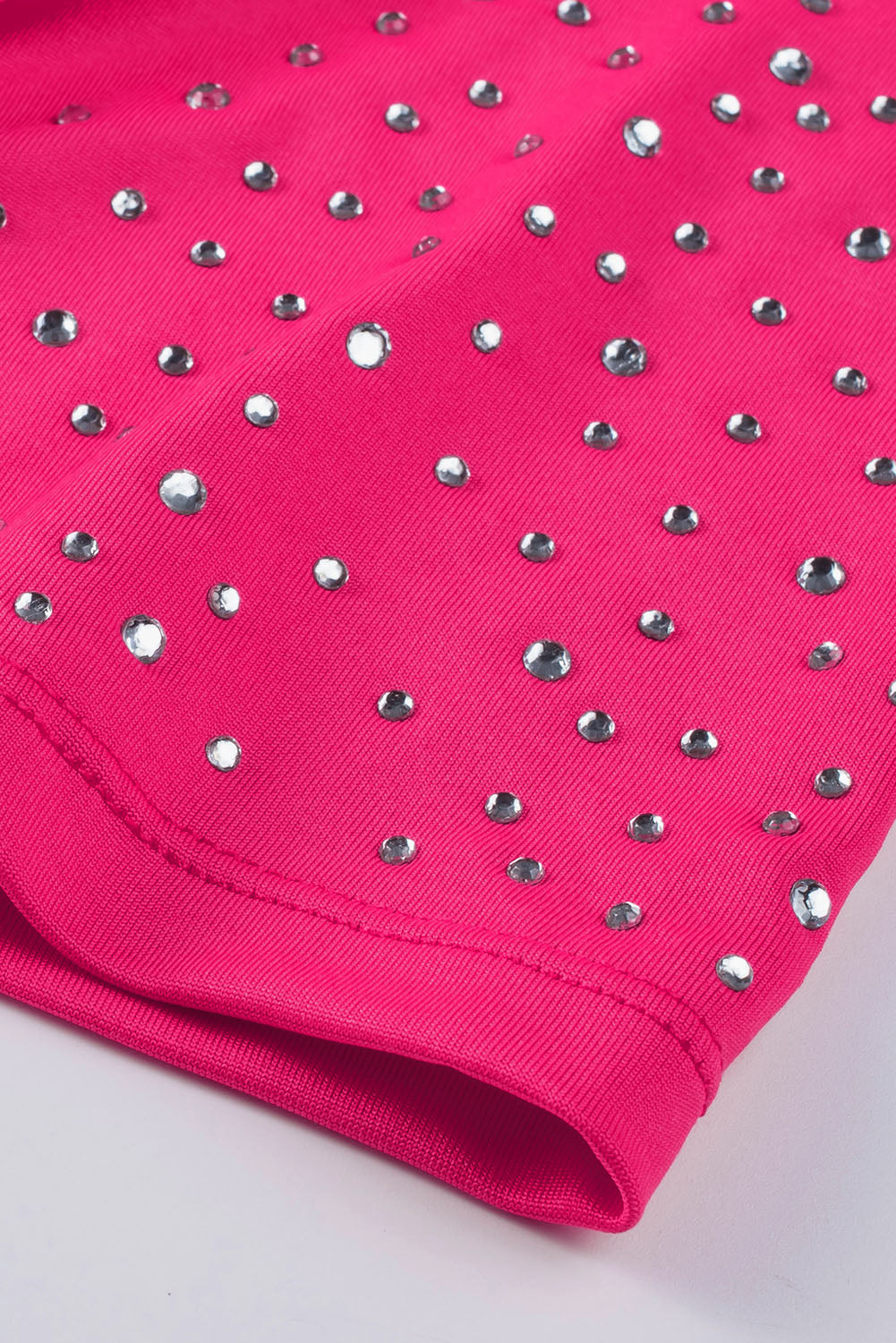 Rose Rhinestone Allover Short Sleeve Bodysuit