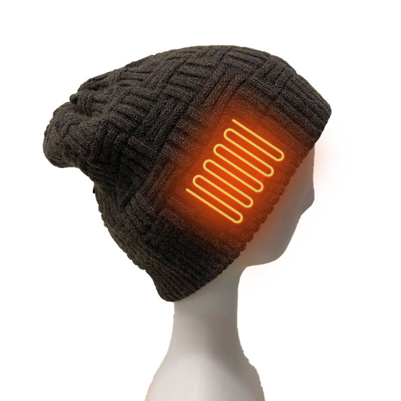 Unisex Knit USB Rechargeable Heating Hat
