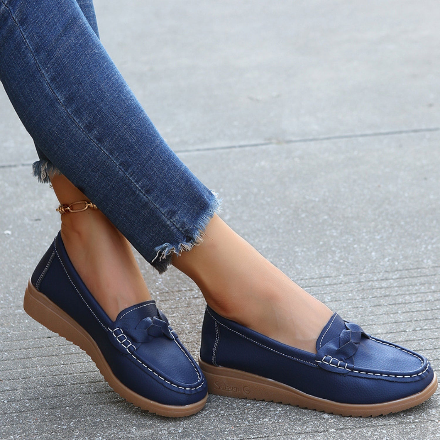 Classic Casual Wedge Heel Loafers