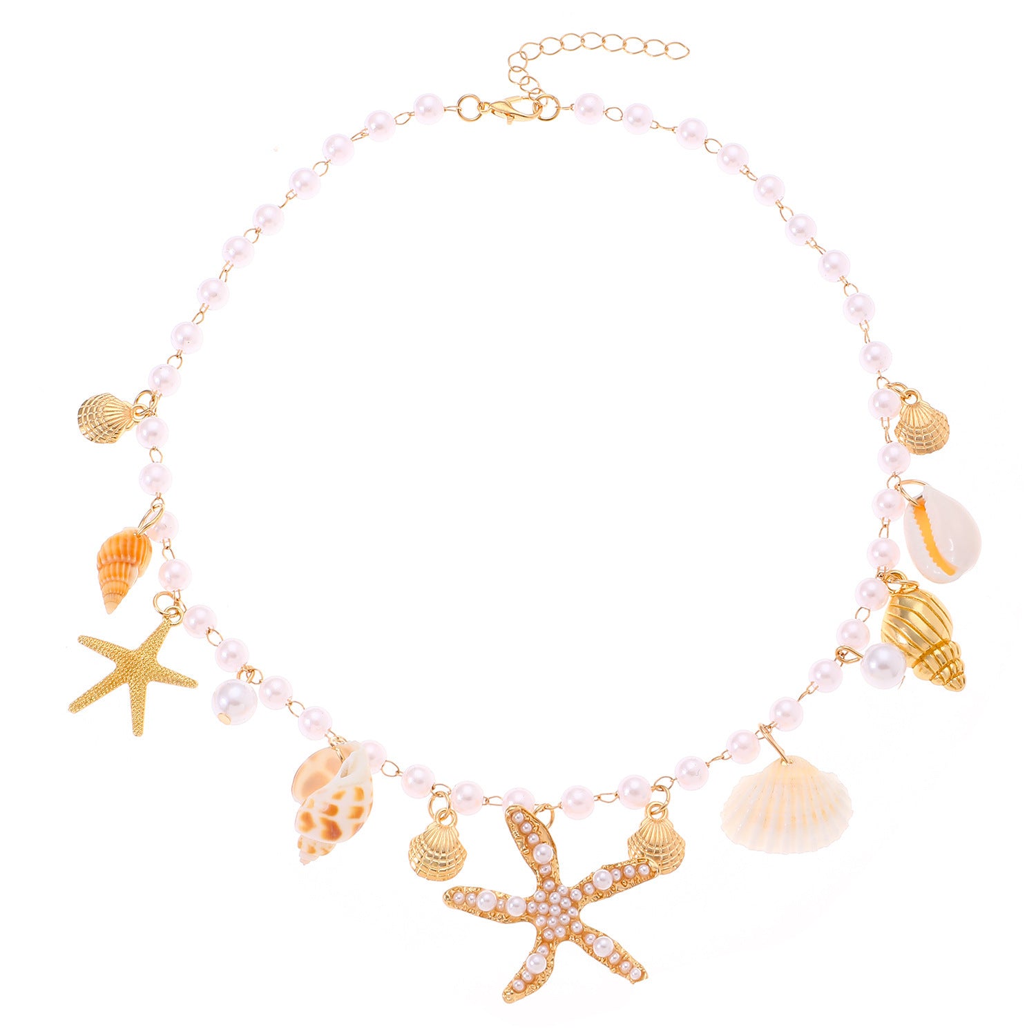 Bohemian Shell Necklace and Bracelet Set