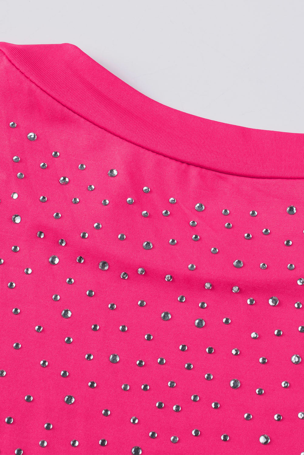 Rose Rhinestone Allover Short Sleeve Bodysuit