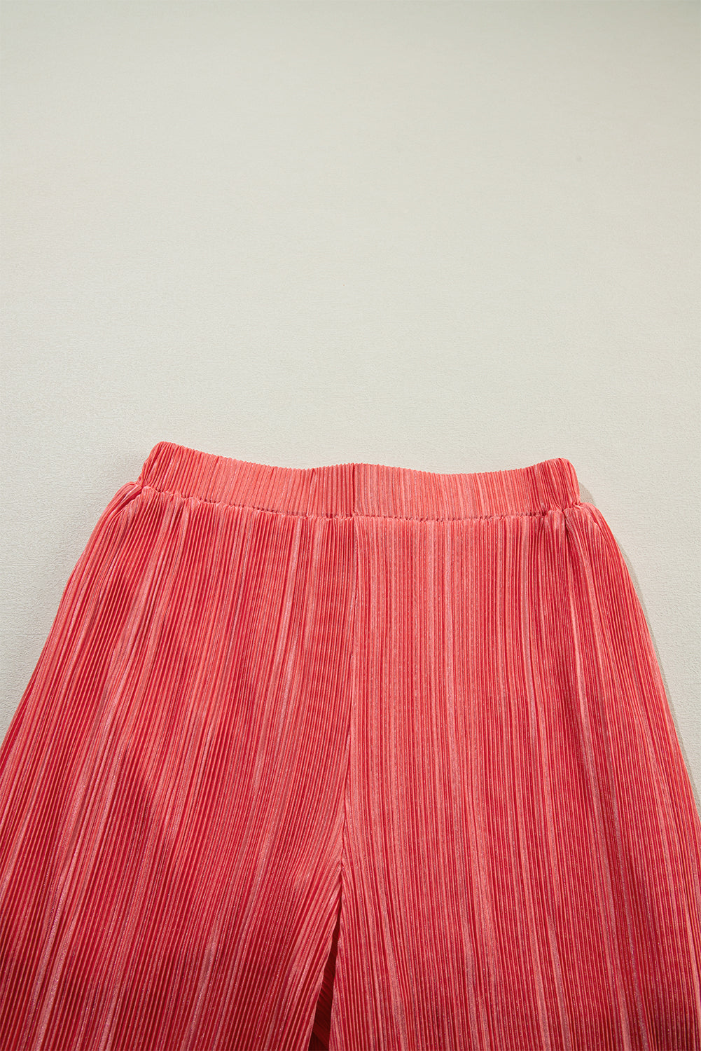 Orange Ruffle Tiered Cami Pleated Wide Leg Pants Set