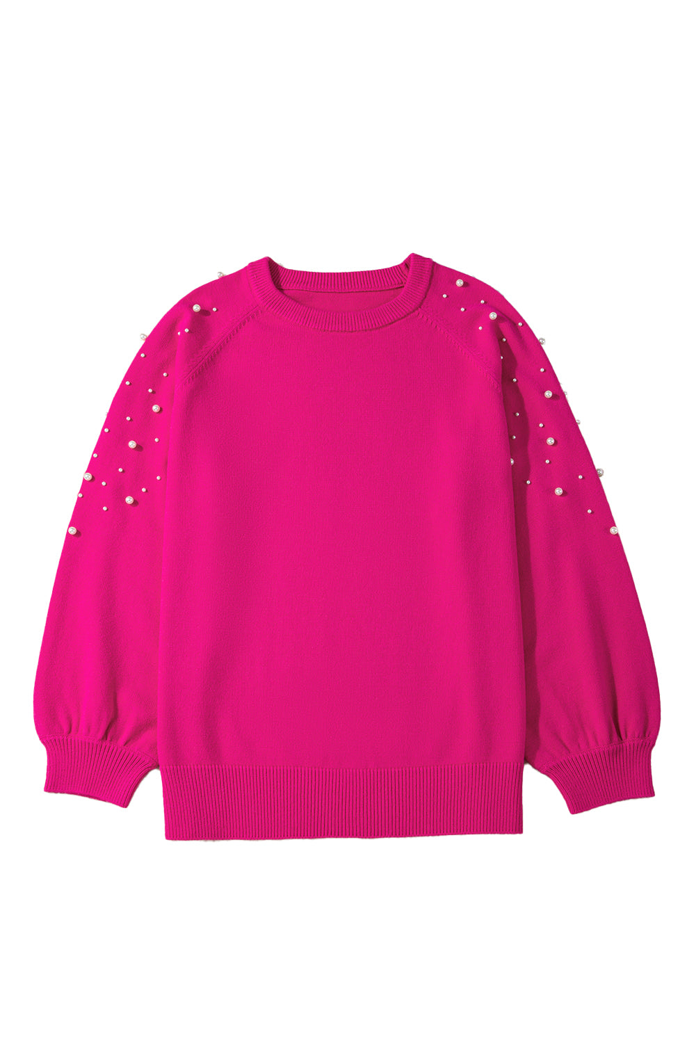 Pearl Embellished Magenta Sweater