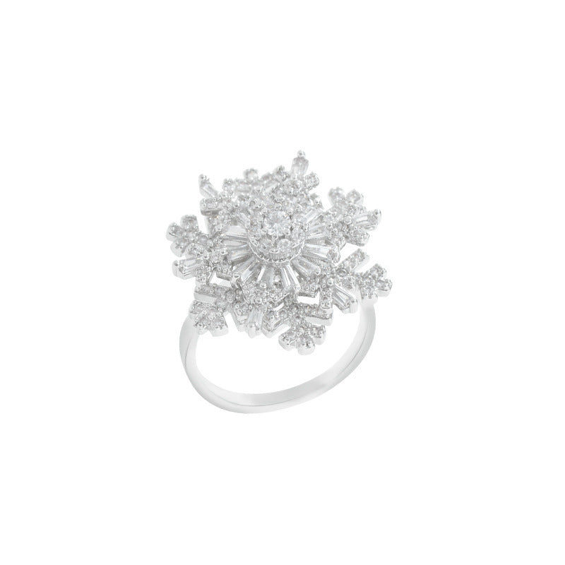 Lady's Rotating Snowflake Ring