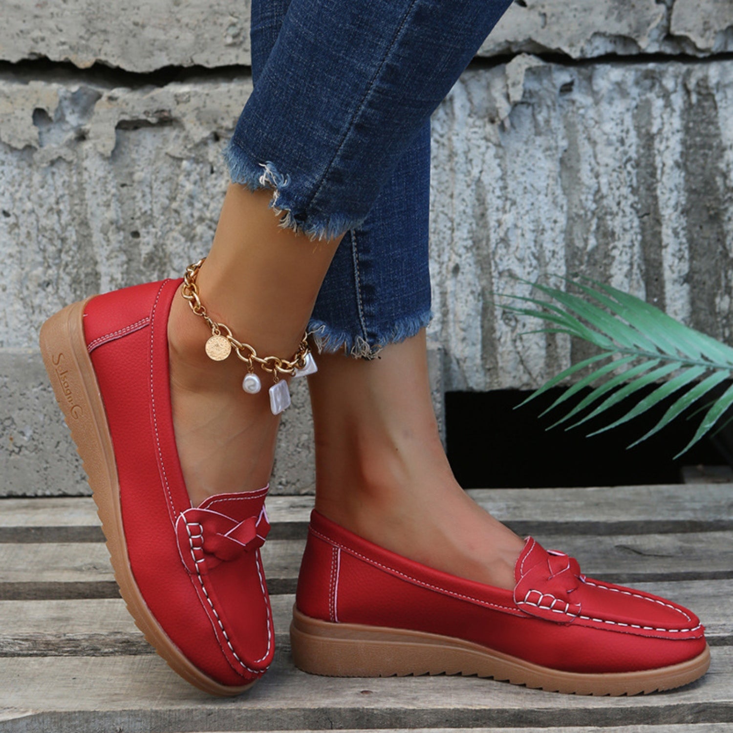 Classic Casual Wedge Heel Loafers