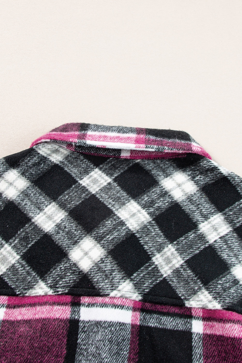 Black Plaid Colorblock Shacket