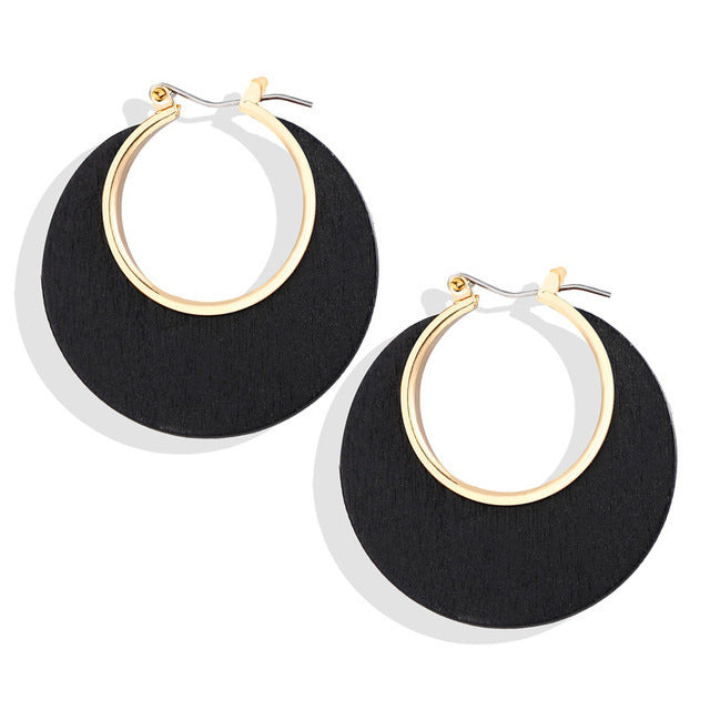 Retro Wood Earrings