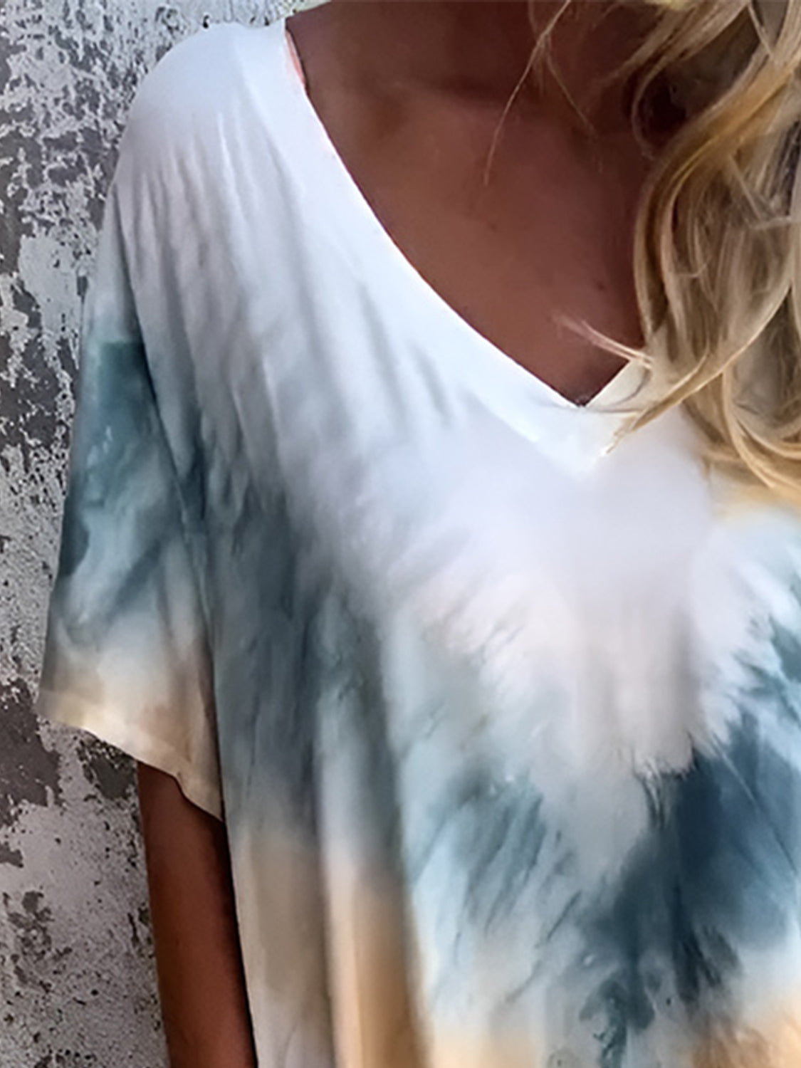 Tie-Dye Short Sleeve Lounge Maxi Dress