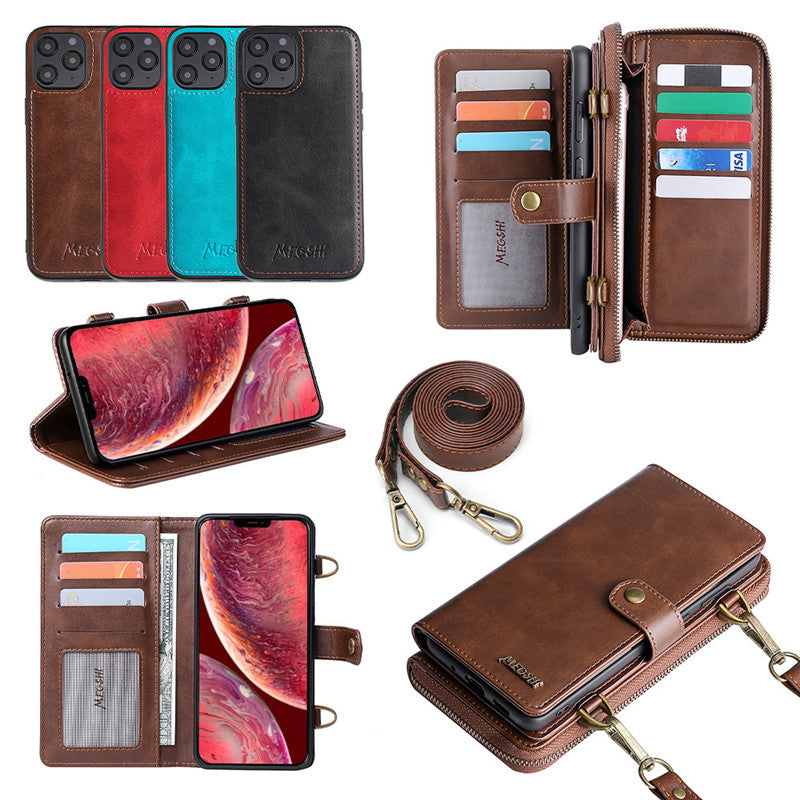 Wallet Phone Case with Shoulder Strap