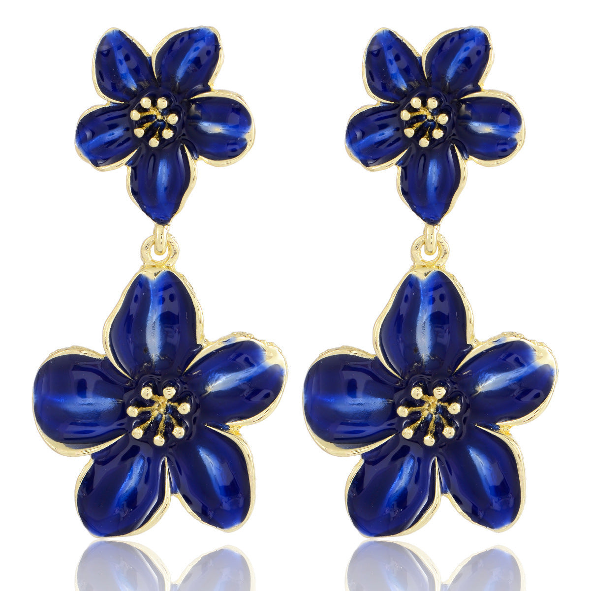 Large Camellia Drop Earrings