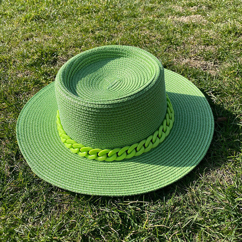 Colorful Chain Straw Hat