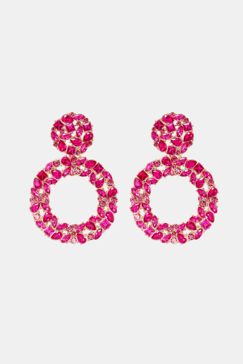 Groovie Retro Hoop Acrylic Dangle Earrings - Bazaare Mart