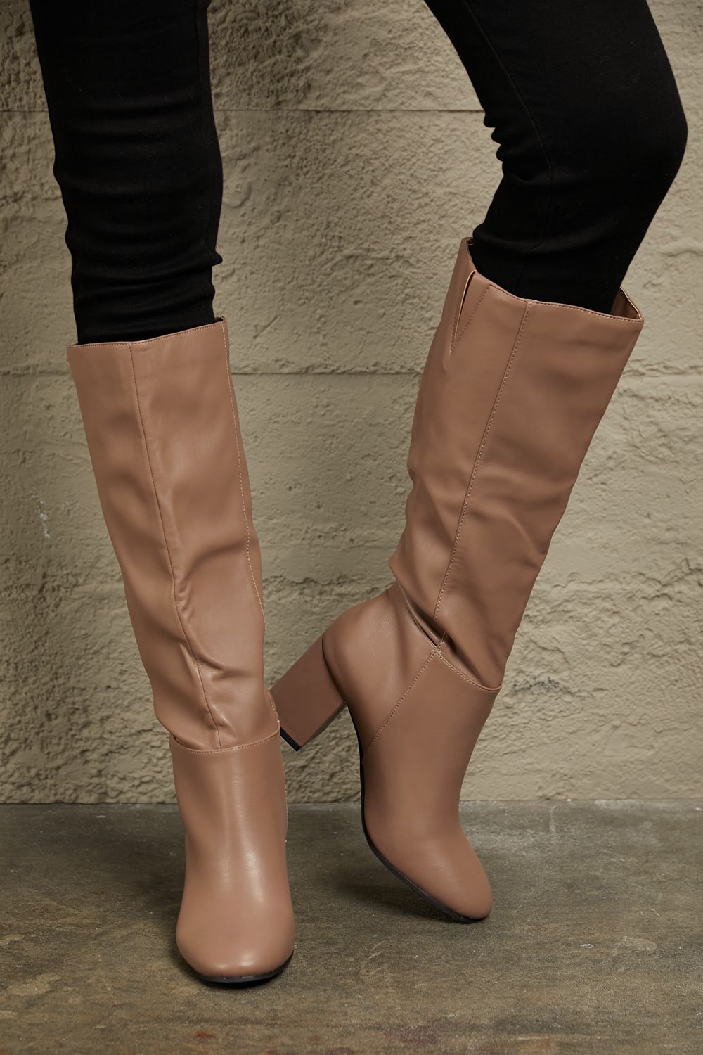 Mocha Knee High Boots - Bazaare Mart