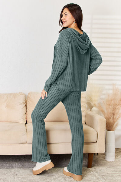 Plus Size Ribbed Lounge Set