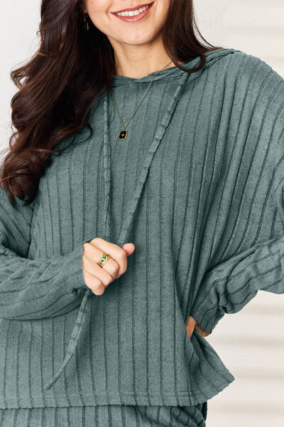 Plus Size Ribbed Lounge Set