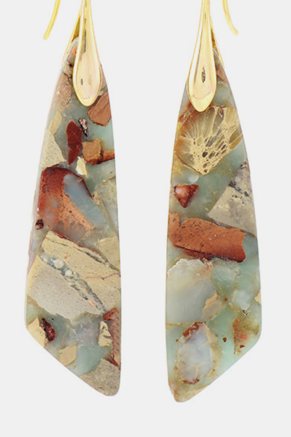 Handmade Natural Scalene Stone Earrings - Bazaare Mart