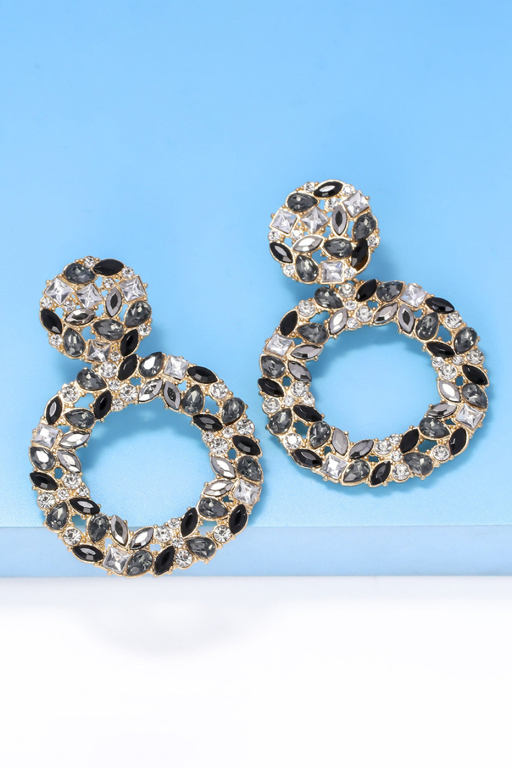 Groovie Retro Hoop Acrylic Dangle Earrings - Bazaare Mart