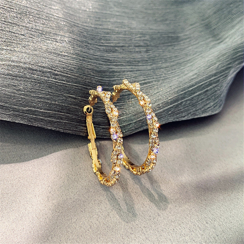 Crystal Hoop Earrings - Bazaare Mart