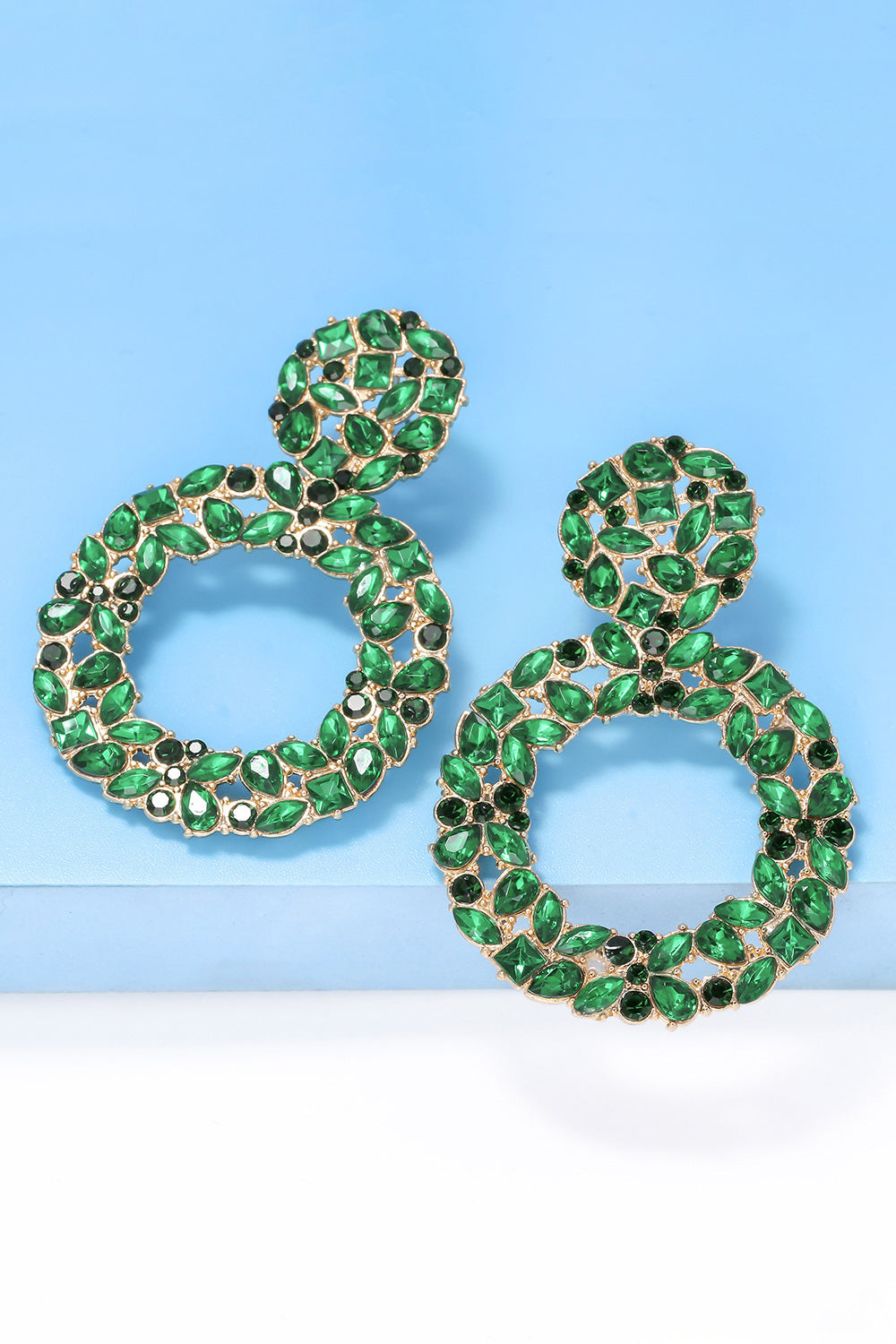 Groovie Retro Hoop Acrylic Dangle Earrings - Bazaare Mart