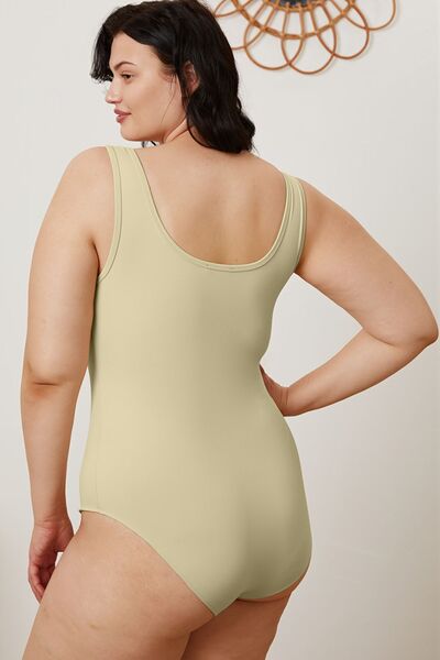 Basic Bae Plus Size Square Neck Bodysuit