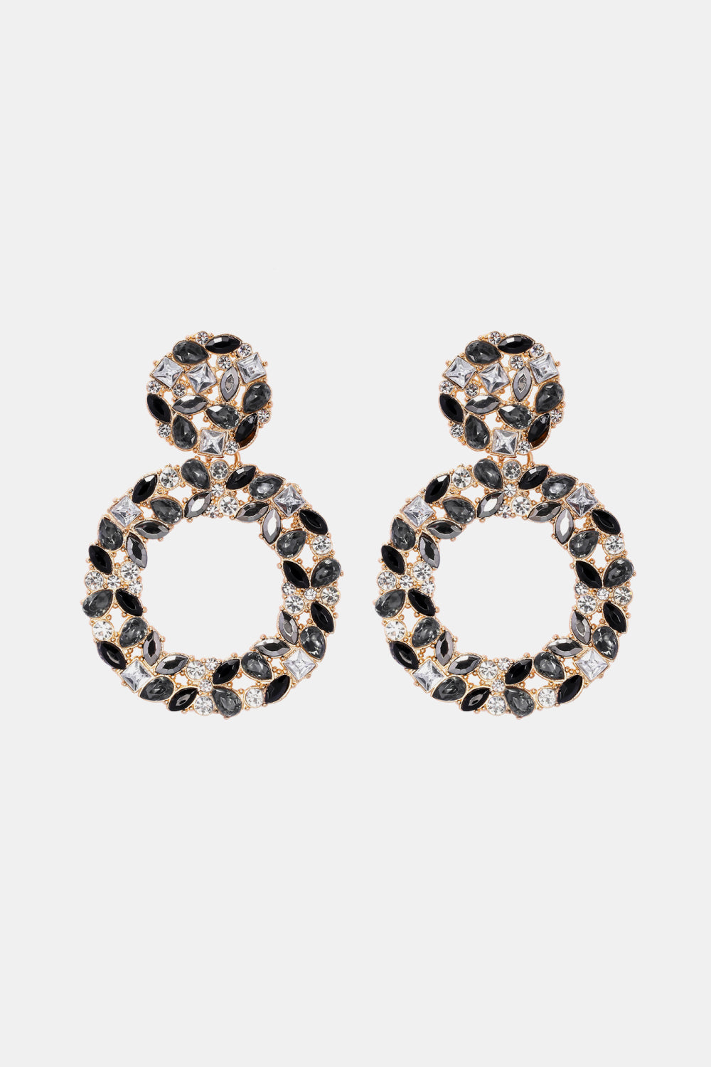 Groovie Retro Hoop Acrylic Dangle Earrings - Bazaare Mart