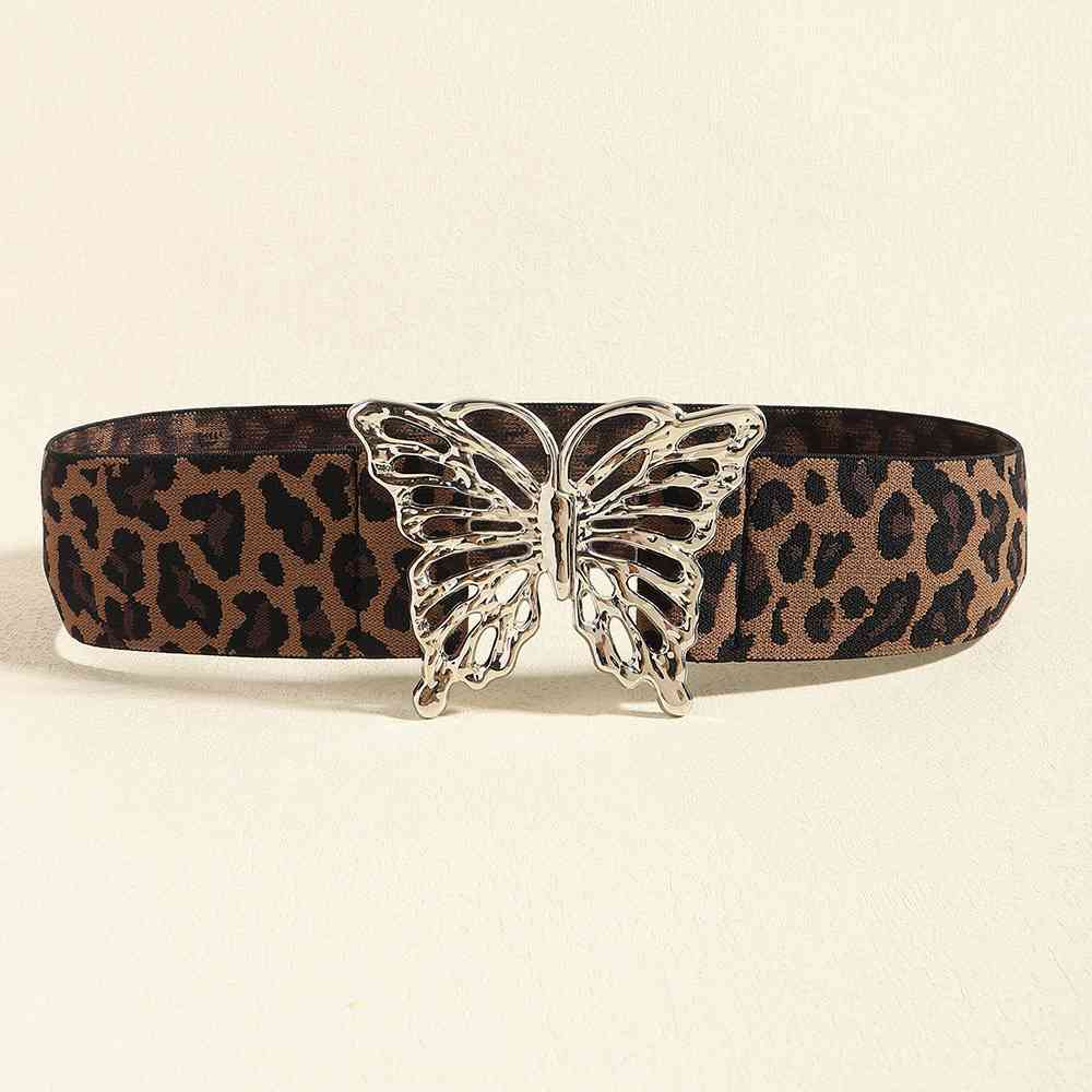 Butterfly Alloy Buckle Elastic Belt - Bazaare Mart