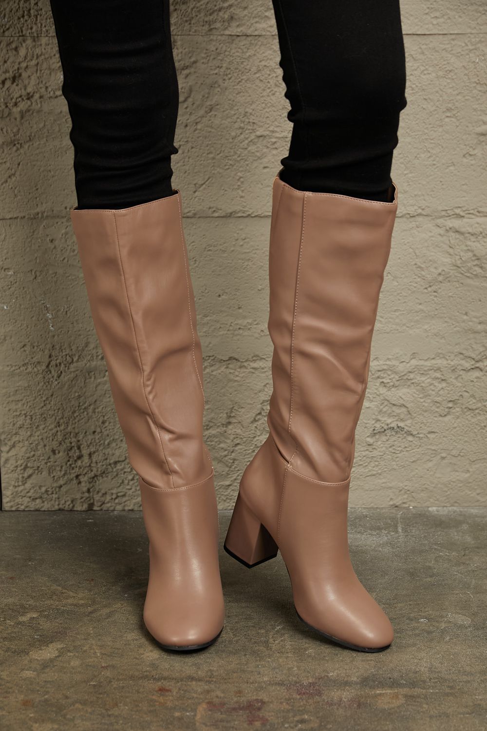 Mocha Knee High Boots - Bazaare Mart