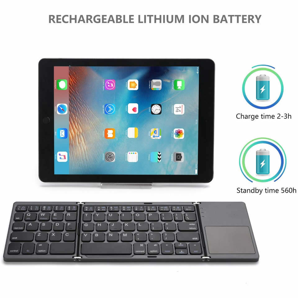 Bluetooth Keyboard With Touchpad - Bazaare Mart