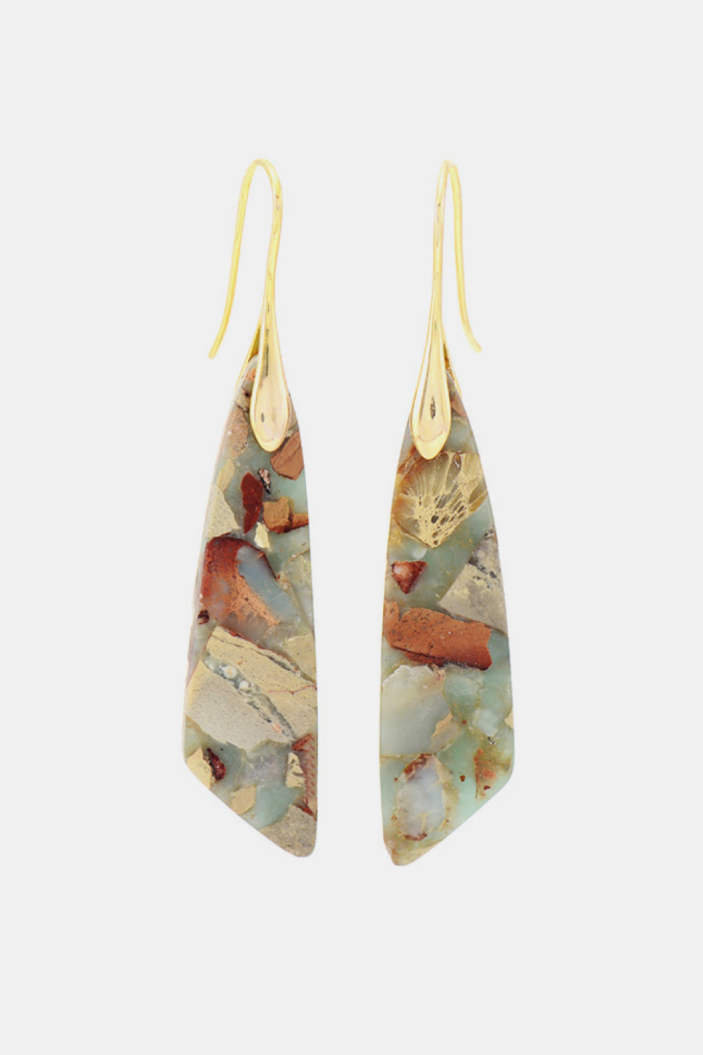 Handmade Natural Scalene Stone Earrings - Bazaare Mart