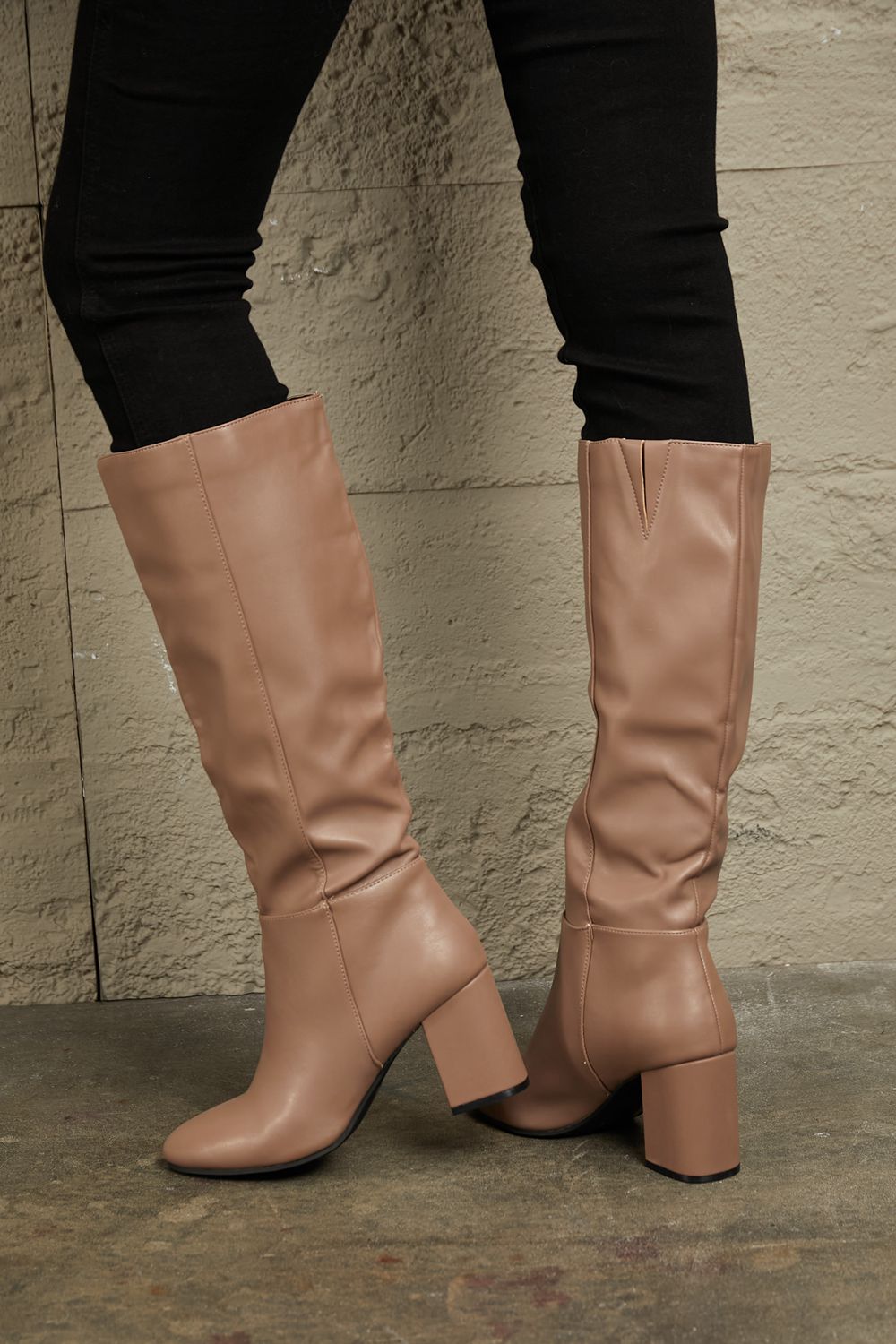 Mocha Knee High Boots - Bazaare Mart
