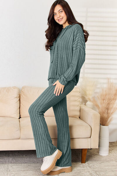 Plus Size Ribbed Lounge Set