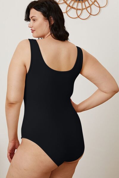 Basic Bae Plus Size Square Neck Bodysuit